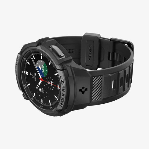 ACS06488 - Galaxy Watch 6 Classic (47mm) Case Rugged Armor Pro in black showing the front